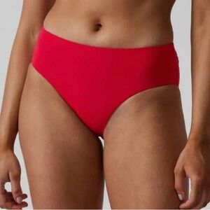 Athleta NWT Matador Red Clean Bikini Bottoms L